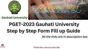 [Latest]: Gauhati University MA/MSc/MCom (PG) admission step by step form fill up guide-2023