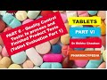 Tablets  part 6  in process quality control tests for tablets   industrial pharmacy i