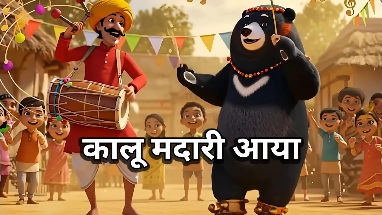 Kalu Madari 🤹‍♂️ | Fun Hindi Rhymes for Kids | Cartoon Animation Song