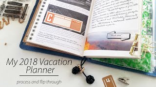 My 2018 Vacation Planner | Process and Flip Through