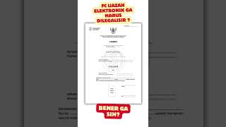 FC Ijazah Elektronik Gak Harus Dilegalisir, Bener atau Tidak? #eijazah #ijazahelektronik #legalisir