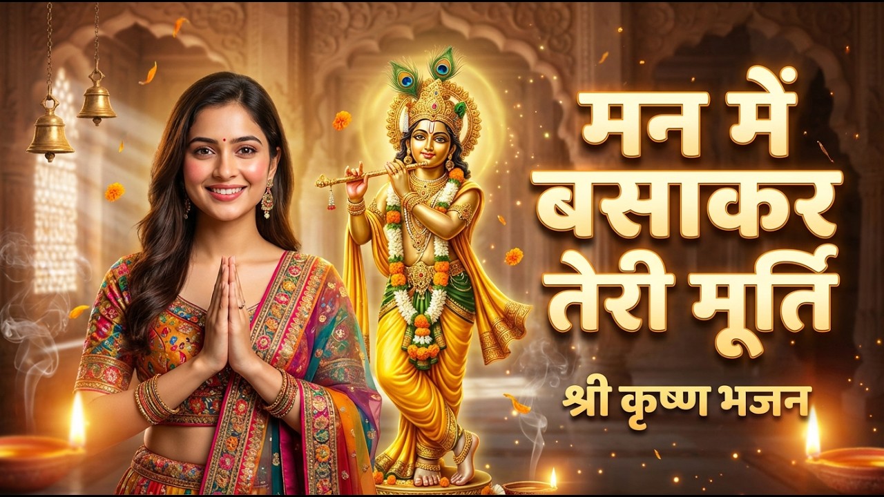 मन में बसाकर तेरी मूर्ति – श्री कृष्ण भजन | भक्ति गीत | Vrindavan Aarti #bhakti #song #bhajan