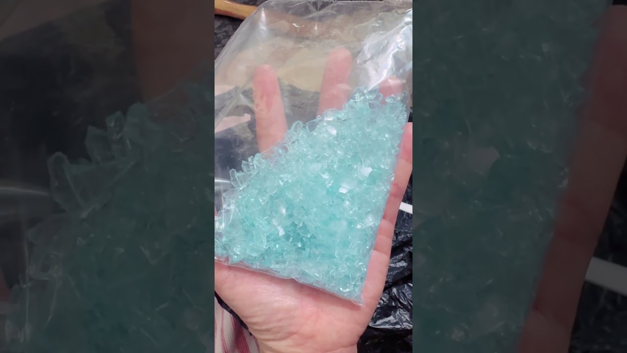 I make my own fake sea glass and sand at home  