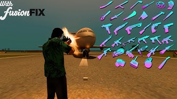 All Weapons and Sounds in GTA Vice City NextGen Edition in 108 Seconds (FusionFix + Parachute)