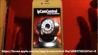 ipCamControl AppStore app how to control your ip camera using your iPhone iPod iPad iOS6 application screenshot 2