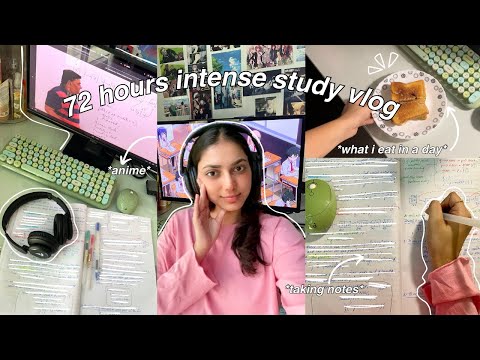 видео: 72 HRS STUDY VLOG🎧|very productive days in my life, study notes, anime☁️