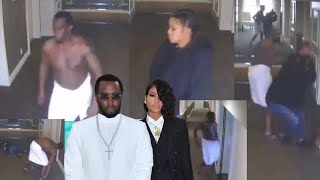 Video of Puff Diddy B£@Ting Cassie in a Hotel lobby