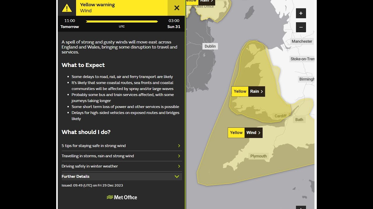 Wet and Windy Weekend Forecast for the End of 2023 | Kernow Weather ...