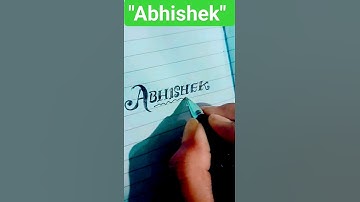 Name art "Abhishek" by Anjali Art  in #calligraphy.comment your name and subscribe me for new video.