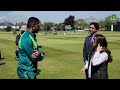 Pakistan ambassador to ireland he aisha farooqui met players during the team practice session