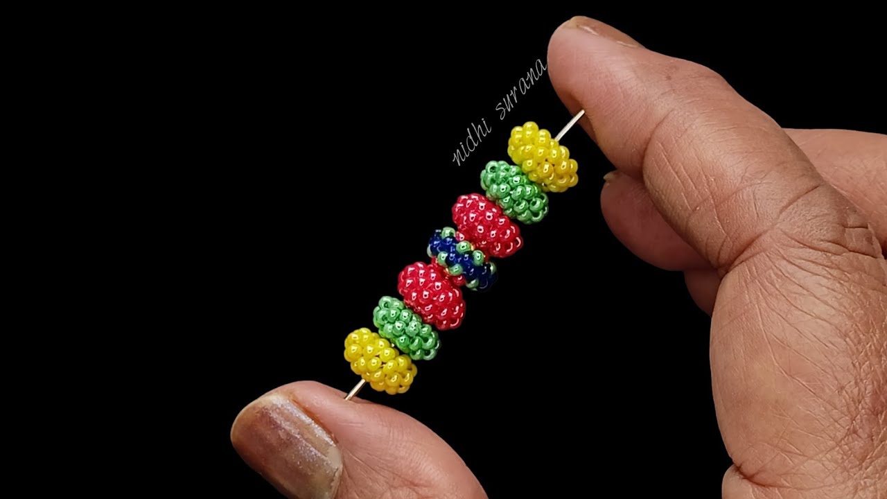 Easy to make Tiny Beaded Beads with Seed beads only/Jewelry making Tutorial  Diy 