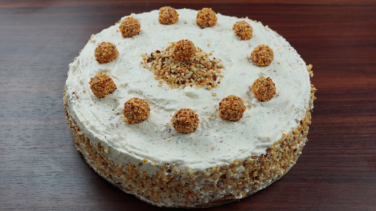 طريقة عمل كعكة البندق والكريما الفاخرة في البيت II شيف عمر -  Incredible Hazelnut Cake Recipe