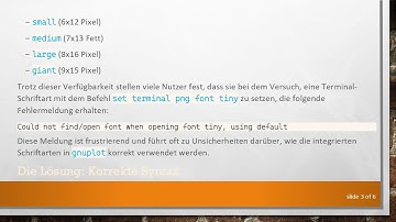 So verwenden Sie die integrierten Schriftarten von gnuplot ganz einfach