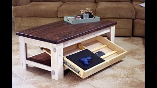 Easy DIY Rustic Concealment Coffee Table / farmhouse