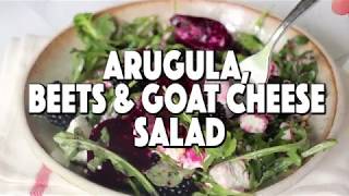 Beets with Goat Cheese and Arugula Salad