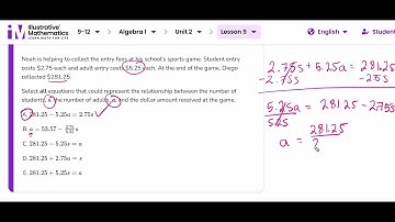 Illustrative Mathematics Algebra 1, Unit 2, Lesson 9, Part 2 Practice Explained