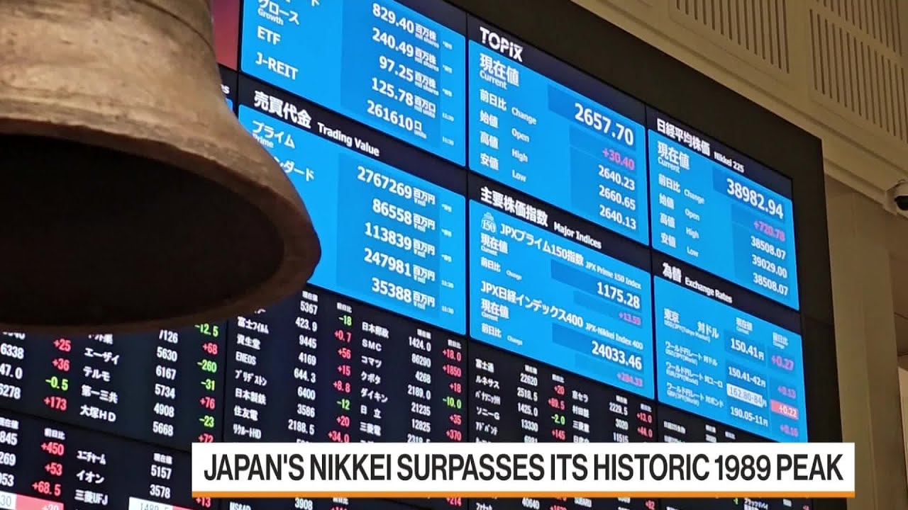 Nikkei Reclaims All-Time Record Last Reached in 1989