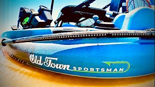 Flounder fishing in the marsh on the NEW Old Town kayak