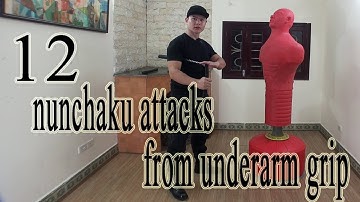 12 đòn côn nhị khúc kẹp nách - 12 nunchaku attacks from underarm grip