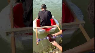 Grandfather got stuck in the middle of the canal. #shortsvideo