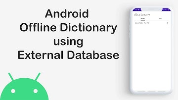 Android Dictionary tutorial part 2