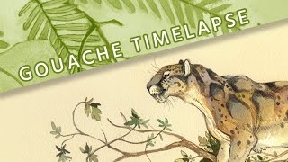 Gouache Timelapse Painting I // Dinictis Paleoart // Mary Sanche