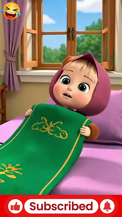Masha was shocked to find a carpet on top of her body #masha #cartoon #shorts