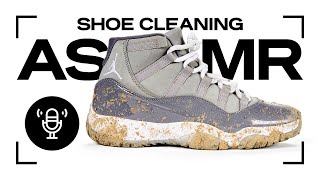 Air Jordan 11 Cool Grey ASMR Shoe Cleaning
