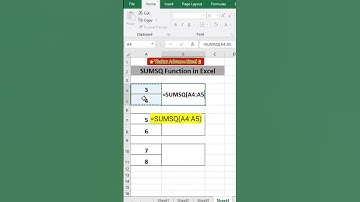 SUMSQ Function in Excel#shorts video#Advance Trick#Thakur Advance Excel