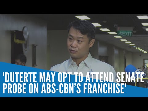 Duterte may opt to attend Senate probe on ABS-CBN's franchise, says senator