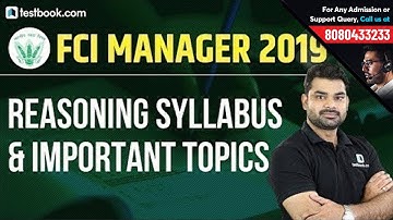Reasoning Syllabus & Important Topics for FCI Manager Exam | FCI Manager Apply Online 2019