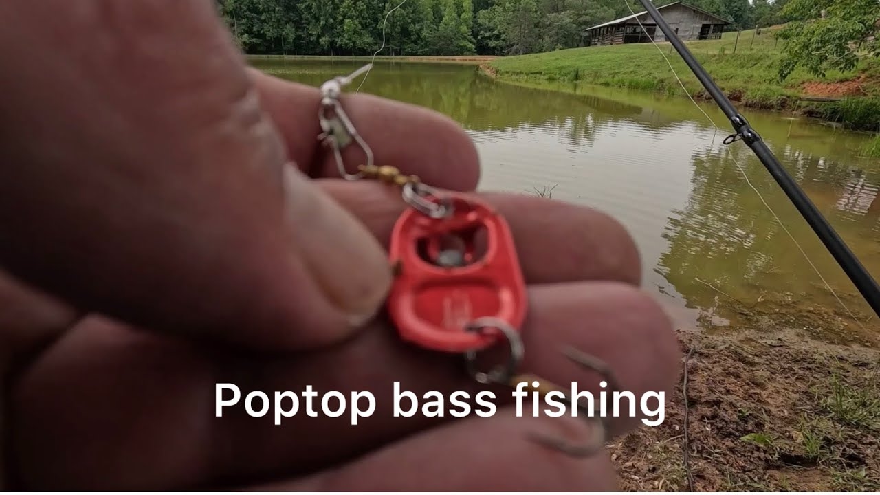 Pop Top bass fishing (Homemade lure)