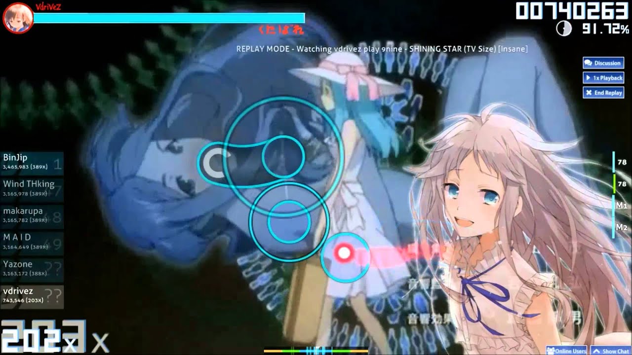 Osu 9nine Shining Star Tv Size Insane Youtube