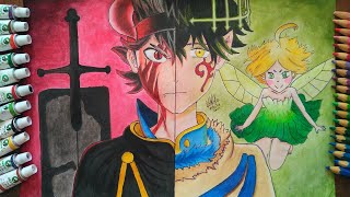 Drawing Anime Asta and Yuno | Speed Draw Black Clover