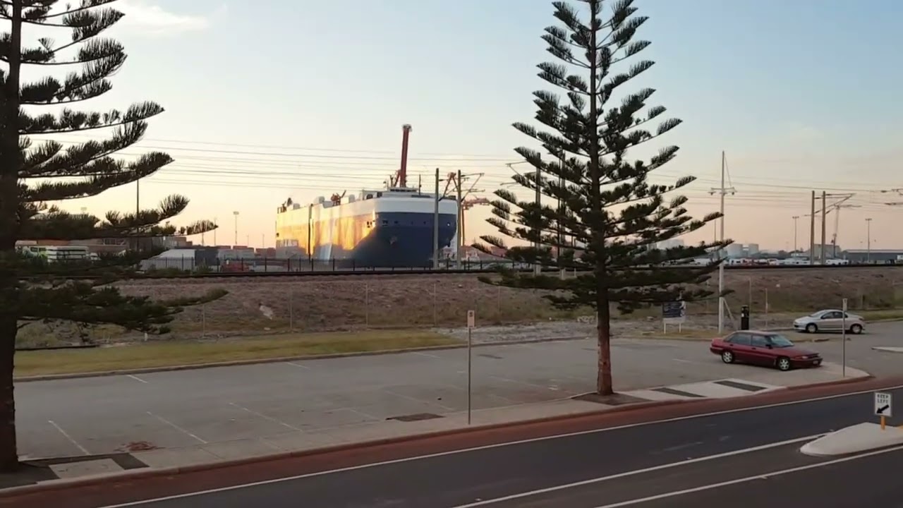 Fremantle Harbour - Car Carrier doing a you-turn