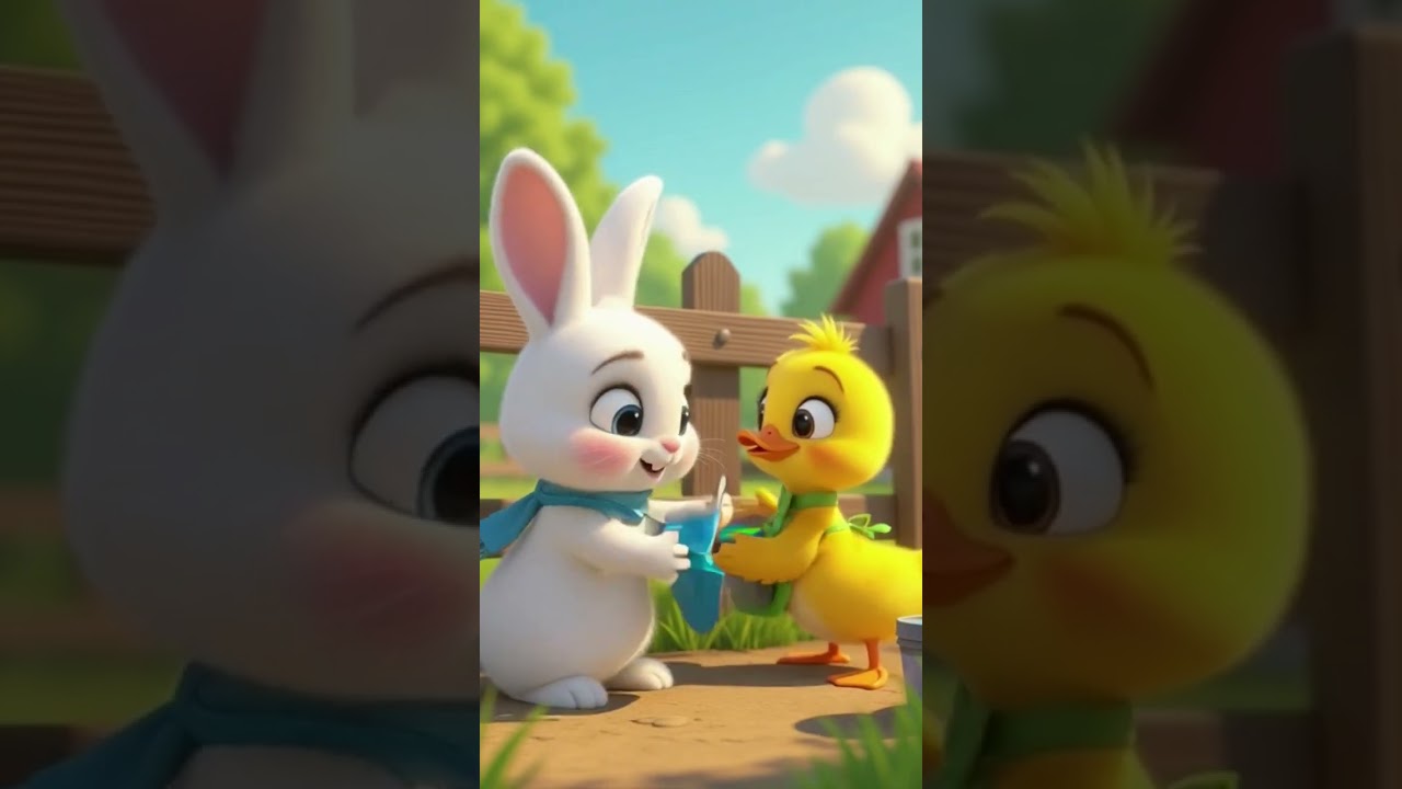 Rabbit & Duck’s Painting Day 🎨🐰🐥 | Funny 3D Pixar Style Animation for Kids 