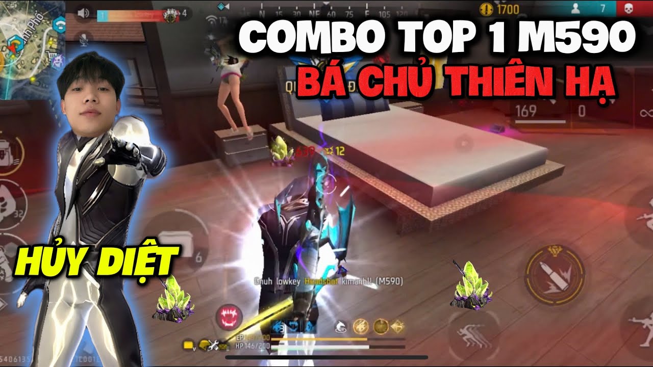 Free Fire | Kan GM Thể Hiện Đẳng Cấp Top 1 M590 Với Bộ Đồ Quái Nhân Điện Quang Quẩy Tung Map