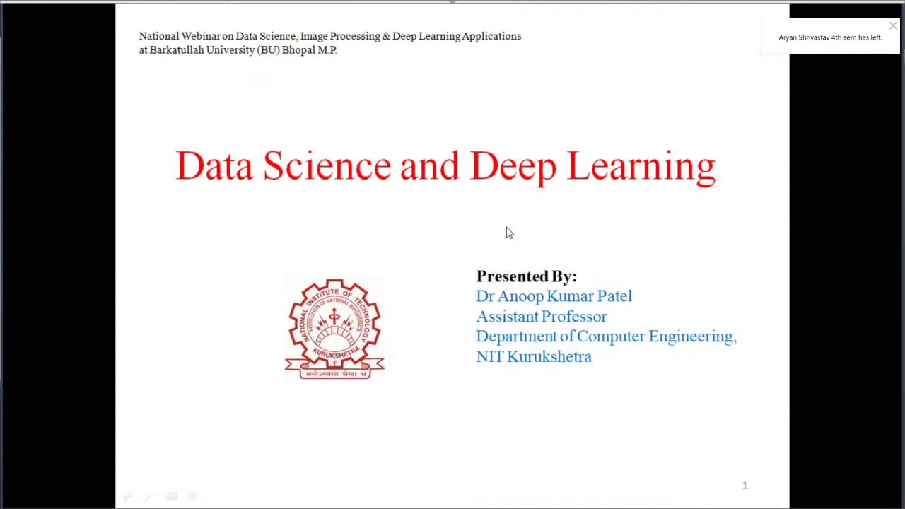 Data Science and Deep Learning webinar | Day 2 - YouTube