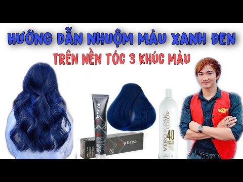 Nhuộm Màu Tối - BÀI 29. HƯỚNG DẪN NHUỘM MÀU TÓC XANH ĐEN . Hướng dẫn xử lí nhuộm tóc trên nền 3 khúc màu . Toro pan