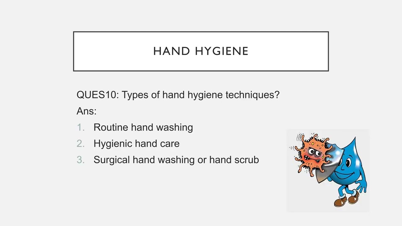 Viva questions on Hand Hygiene