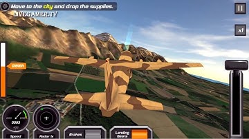 Flight Pilot Simulator 3D Gameplay - Cargo Plane Drop Supplies