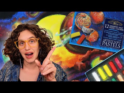 Storytime Alien Landscape - Crayola Oil Pastels - Saltwater Taffy Universe  - Draw with me 