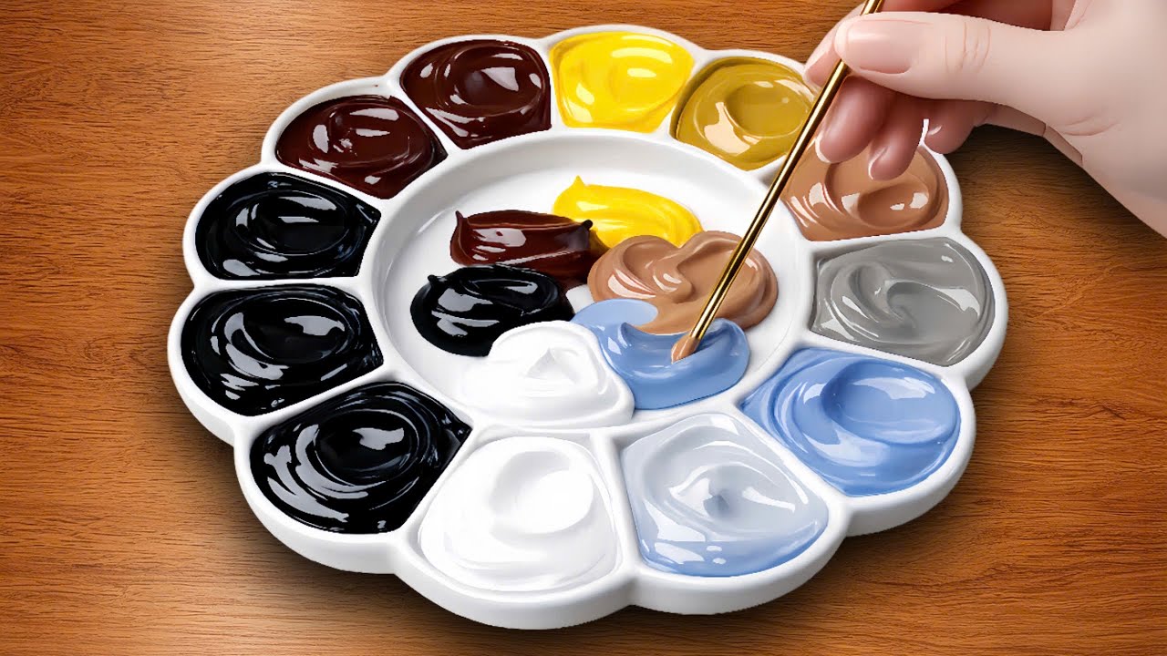 How to Making 13 Colors with 6 Primary Colors! Satisfying Color Mixing ...