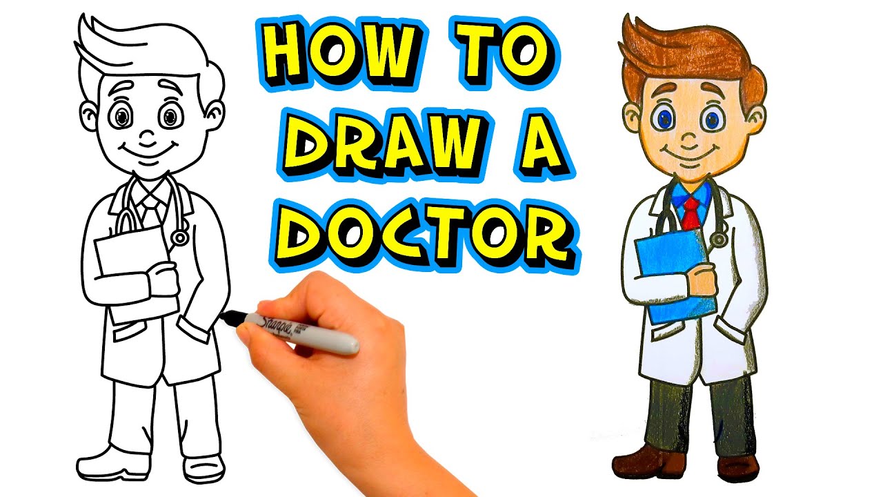 COMO DESENHAR UMA MÉDICA FOFA FÁCIL/HOW TO DRAW A DOCTOR /CÓMO