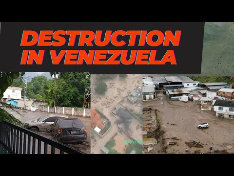 Flash Flooding Destruction In Venezuela Overflow Of The El Castaño River In Maracay Aragua State