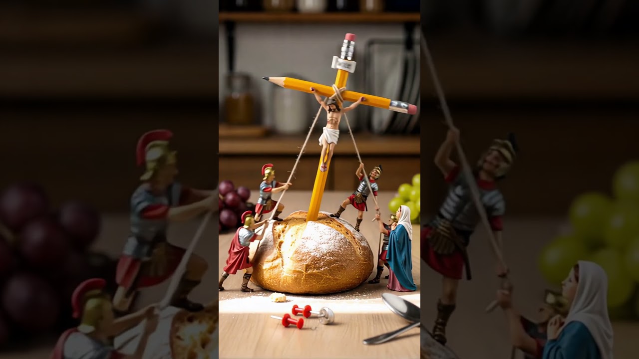 The Soldiers Raise the Cross of Jesus – A Symbolic Diorama