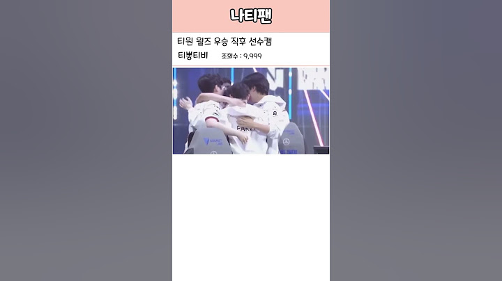 티원 월즈 우승 직후 선수캠