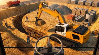 Real Tunnel Construction 3D- Construction Truck Driving Game🚧- Android Gameplay screenshot 5