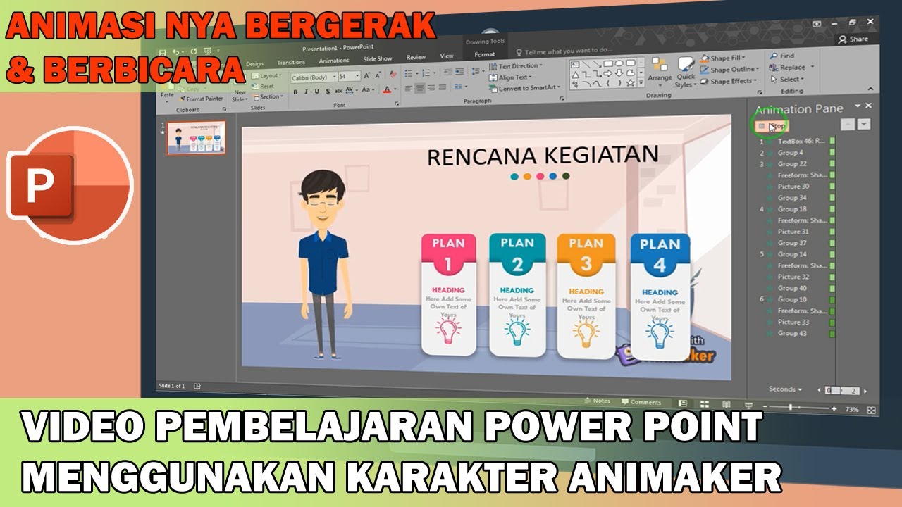  Cara Membuat Video pembelajaran Animasi  di Power Point 