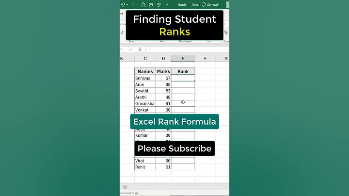 How to Find Student Ranks | Rank Function in Excel